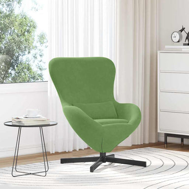 Eivormige stoel Lichtgroen 63 x 73 x 90 cm Fluweel