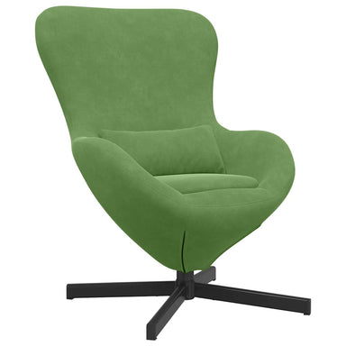 Eivormige stoel Lichtgroen 63 x 73 x 90 cm Fluweel