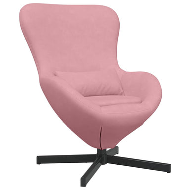 Eivormige stoel Roze 63 x 73 x 90 cm Fluweel
