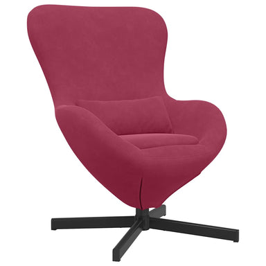 Eivormige stoel Wijnrood 63 x 73 x 90 cm Fluweel
