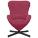 Eivormige stoel Wijnrood 63 x 73 x 90 cm Fluweel