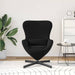 Eivormige stoel Zwart 63 x 73 x 90 cm Fluweel