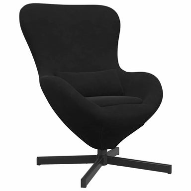 Eivormige stoel Zwart 63 x 73 x 90 cm Fluweel
