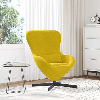 Eivormige stoel Geel 63 x 73 x 90 cm Fluweel