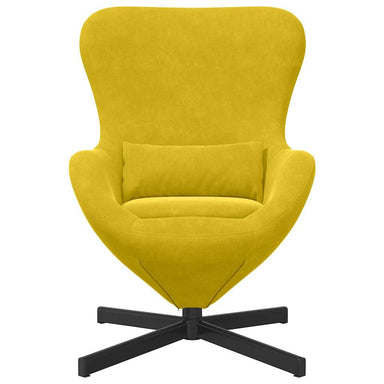 Eivormige stoel Geel 63 x 73 x 90 cm Fluweel