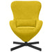 Eivormige stoel Geel 63 x 73 x 90 cm Fluweel
