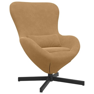 Eivormige stoel Bruin 63 x 73 x 90 cm Fluweel