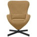 Eivormige stoel Bruin 63 x 73 x 90 cm Fluweel