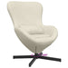 Eivormige stoel Crème 63 x 73 x 90 cm Fluweel