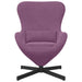Eivormige stoel Paars 63 x 73 x 90 cm Fluweel