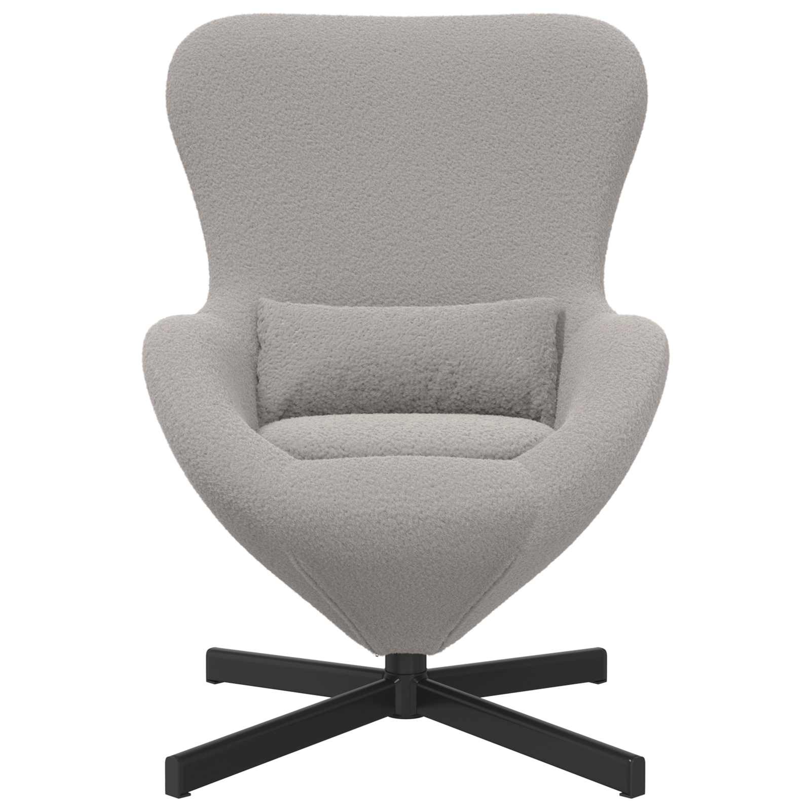 Eivormige stoel Lichtgrijs 63 x 73 x 90 cm Stof