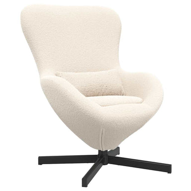Eivormige stoel Crème 63 x 73 x 90 cm Stof