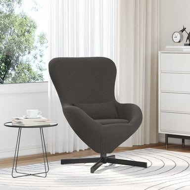 Eivormige stoel Donkergrijs 63 x 73 x 90 cm Stof