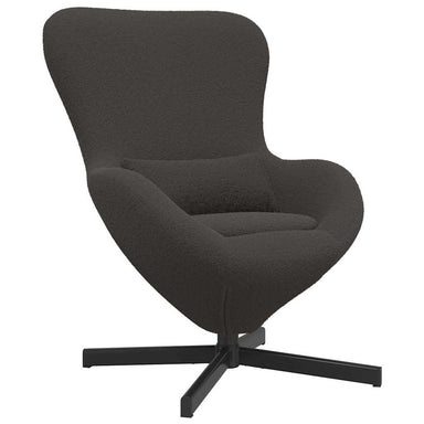 Eivormige stoel Donkergrijs 63 x 73 x 90 cm Stof