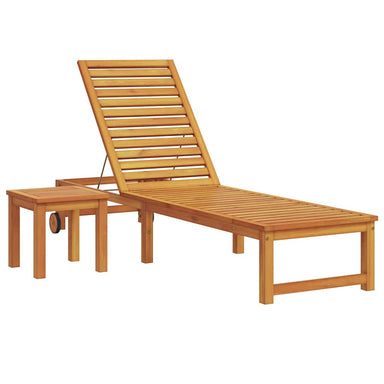 Ligstoel Bruin 202 x 53 x 89 cm Massief Acaciahout