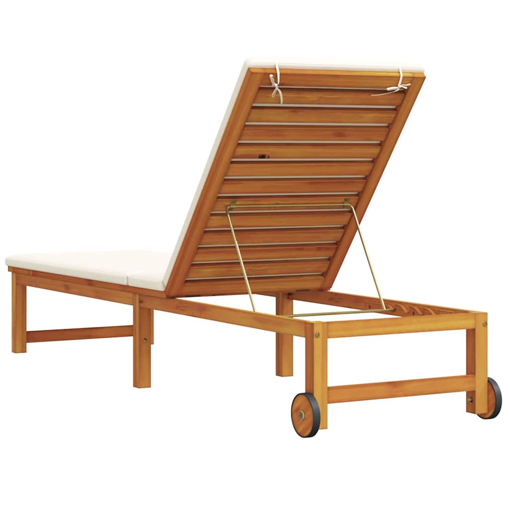 Ligstoel Bruin 202 x 53 x 89 cm Massief Acaciahout