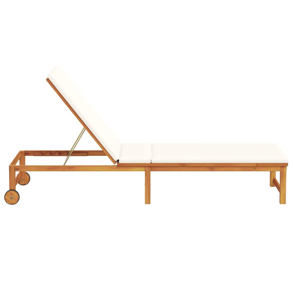 Ligstoel Bruin 202 x 53 x 89 cm Massief Acaciahout
