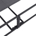 Tuin Zonnebed 2 st Zwart Gepoedercoat staal