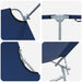 Ligstoel 2 st Polyester Blauw