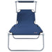 Ligstoel 2 st Polyester Blauw