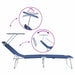 Ligstoel 2 st Polyester Blauw