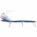 Ligstoel 2 st Polyester Blauw