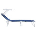 Ligstoel 2 st Polyester Blauw