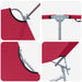 Ligstoel 2 st Polyester Rood
