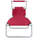 Ligstoel 2 st Polyester Rood
