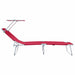 Ligstoel 2 st Polyester Rood