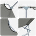 Ligstoel 2 st Polyester Grijs