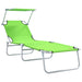 Ligstoel 2 st Polyester Groen