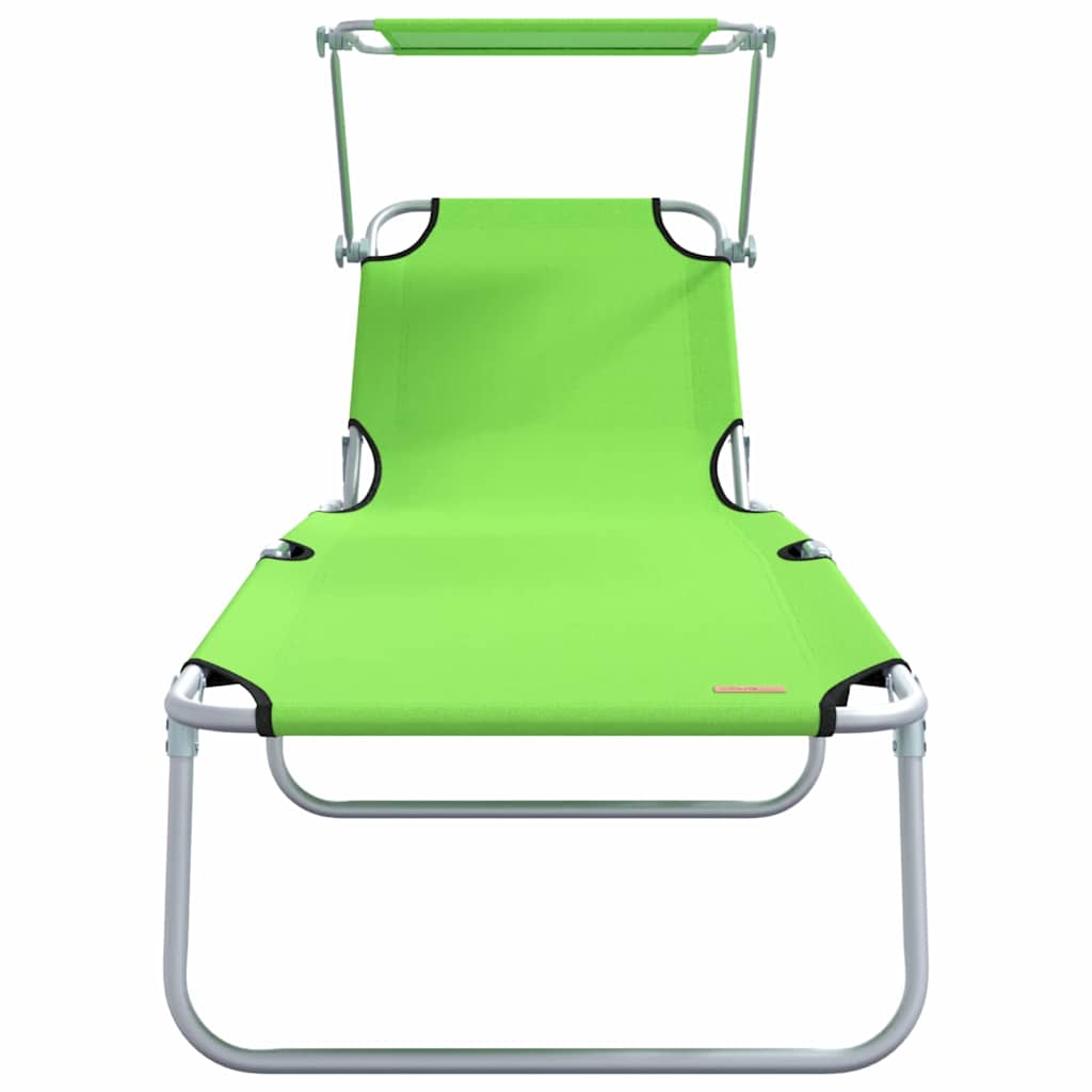 Ligstoel 2 st Polyester Groen