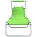 Ligstoel 2 st Polyester Groen