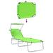 Ligstoel 2 st Polyester Groen