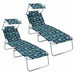 Ligstoel 2 st Polyester Groen