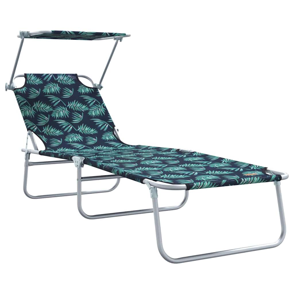 Ligstoel 2 st Polyester Groen