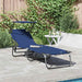 Opvouwbare zonnebed Blauw 190 x 57 x 81 cm oxford
