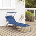 Opvouwbare zonnebed Blauw 190 x 57 x 81 cm oxford