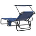 Opvouwbare zonnebed Blauw 190 x 57 x 81 cm oxford