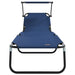 Opvouwbare zonnebed Blauw 190 x 57 x 81 cm oxford