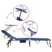 Opvouwbare zonnebed Blauw 190 x 57 x 81 cm oxford