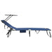 Opvouwbare zonnebed Blauw 190 x 57 x 81 cm oxford