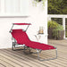 Opvouwbare zonnebed Rood 190 x 57 x 81 cm oxford