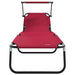 Opvouwbare zonnebed Rood 190 x 57 x 81 cm oxford
