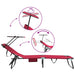 Opvouwbare zonnebed Rood 190 x 57 x 81 cm oxford