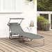 Opvouwbare zonnebed Grijs 190 x 57 x 81 cm oxford