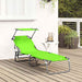 Opvouwbare zonnebed Groen 190 x 57 x 81 cm oxford