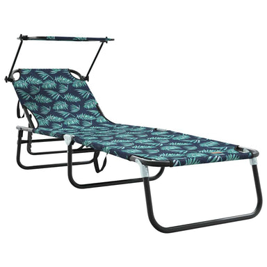 Opvouwbare zonnebed Multikleur 190 x 57 x 81 cm oxford