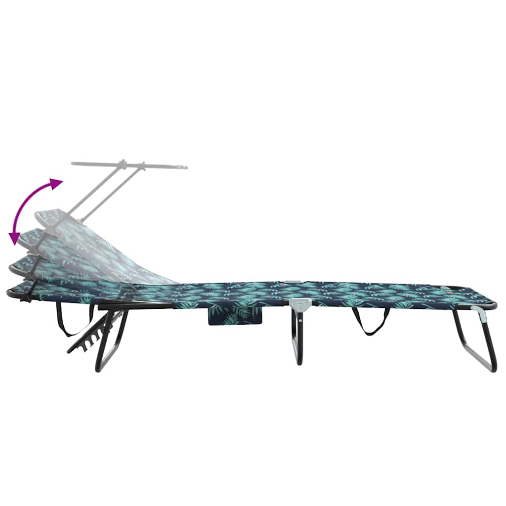 Opvouwbare zonnebed Multikleur 190 x 57 x 81 cm oxford